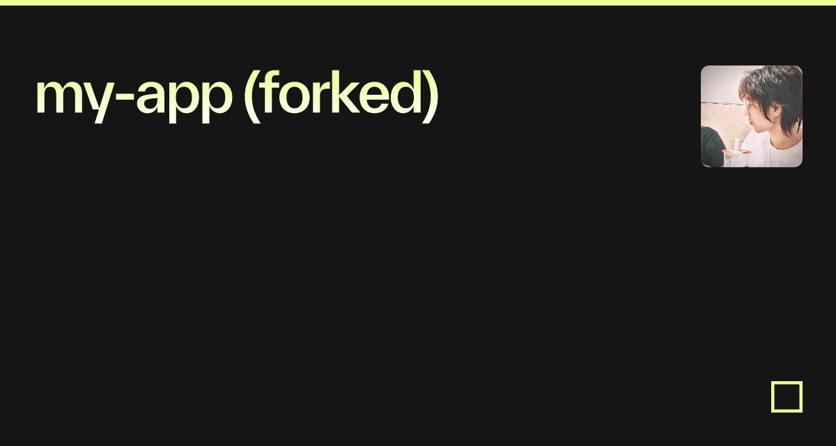 my-app (forked) - Codesandbox