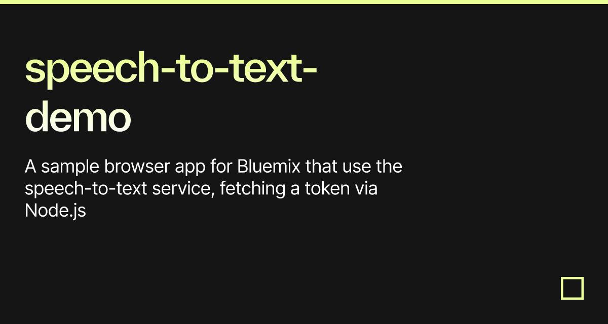 The live preview of speech-to-text-demo