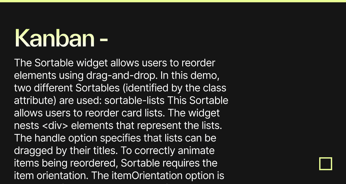 Kanban - DevExtreme Sortable - Codesandbox