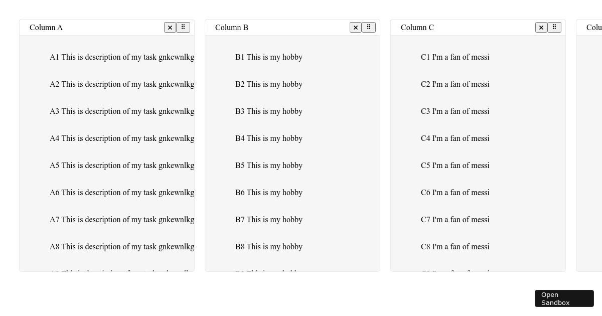 React Dnd Kit Kanban Test Codesandbox 