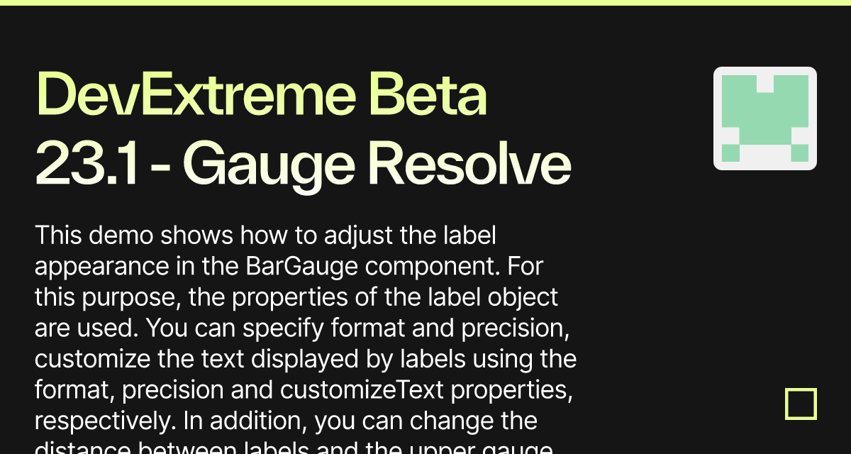 DevExtreme Beta 23.1 - Gauge Resolve Labels Overlapping - Codesandbox