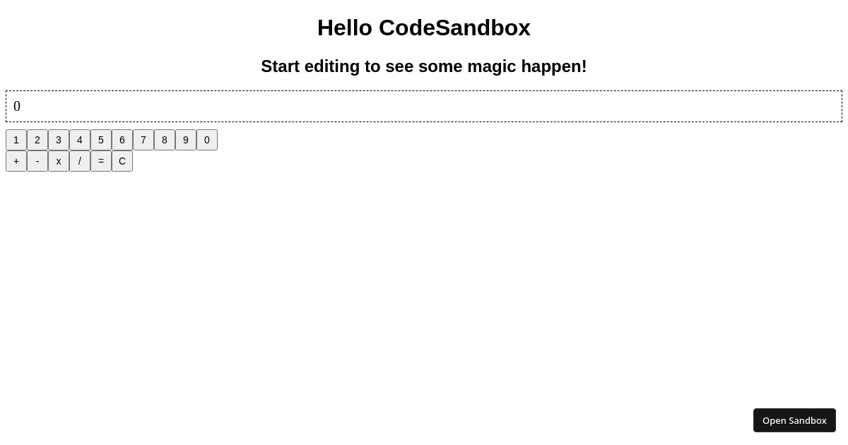 react - Codesandbox