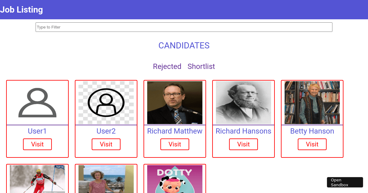 job - Codesandbox