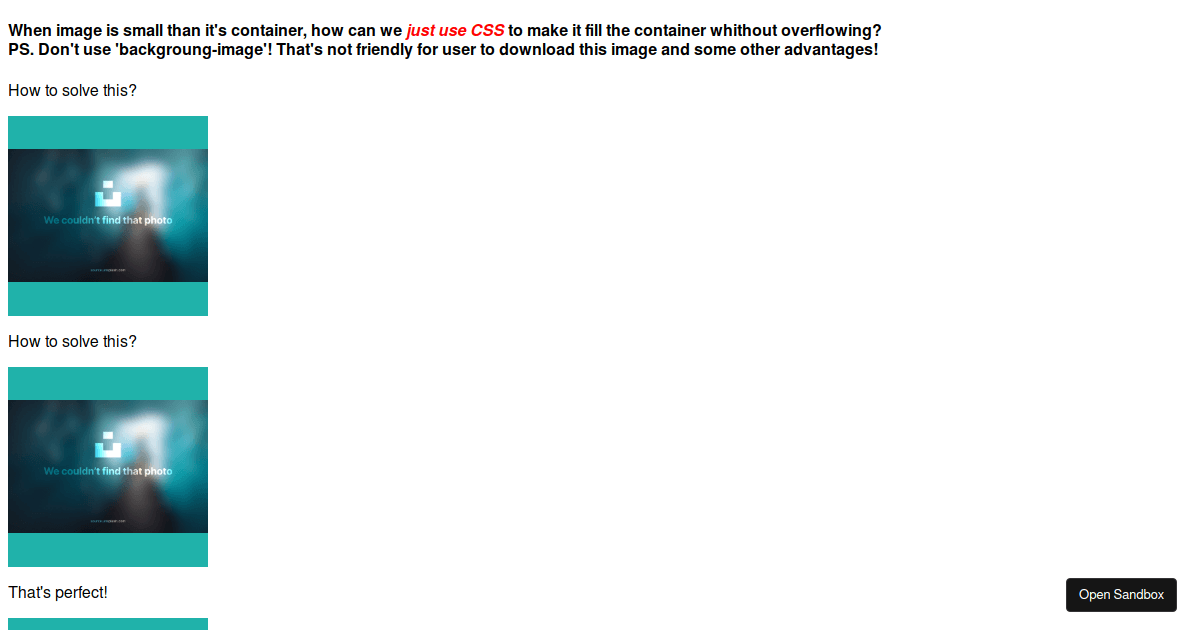 just using css to solve this problem? - Codesandbox