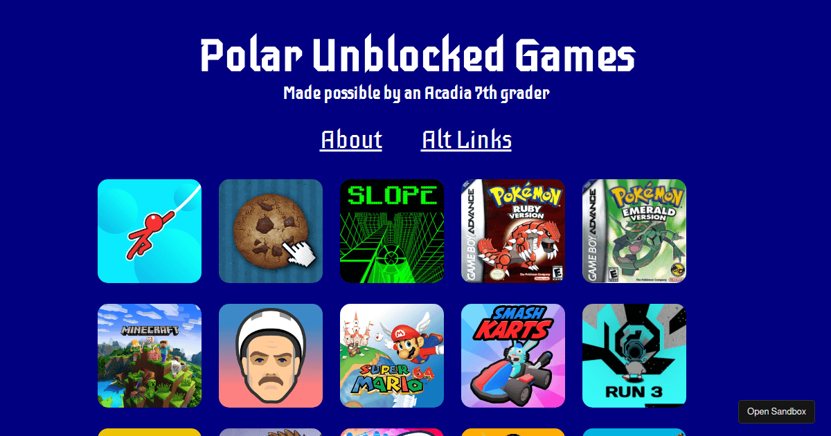 Polar Unblock Games - Codesandbox