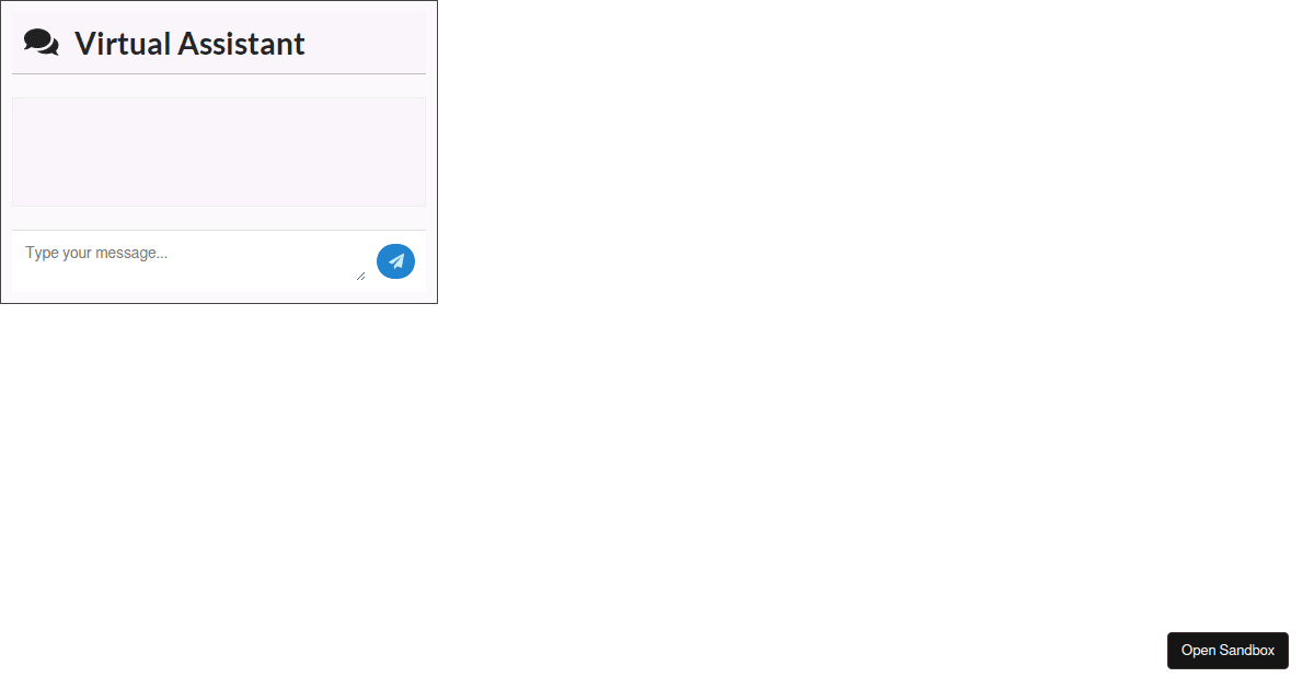 Chat Widget - Vanilla JS - Codesandbox