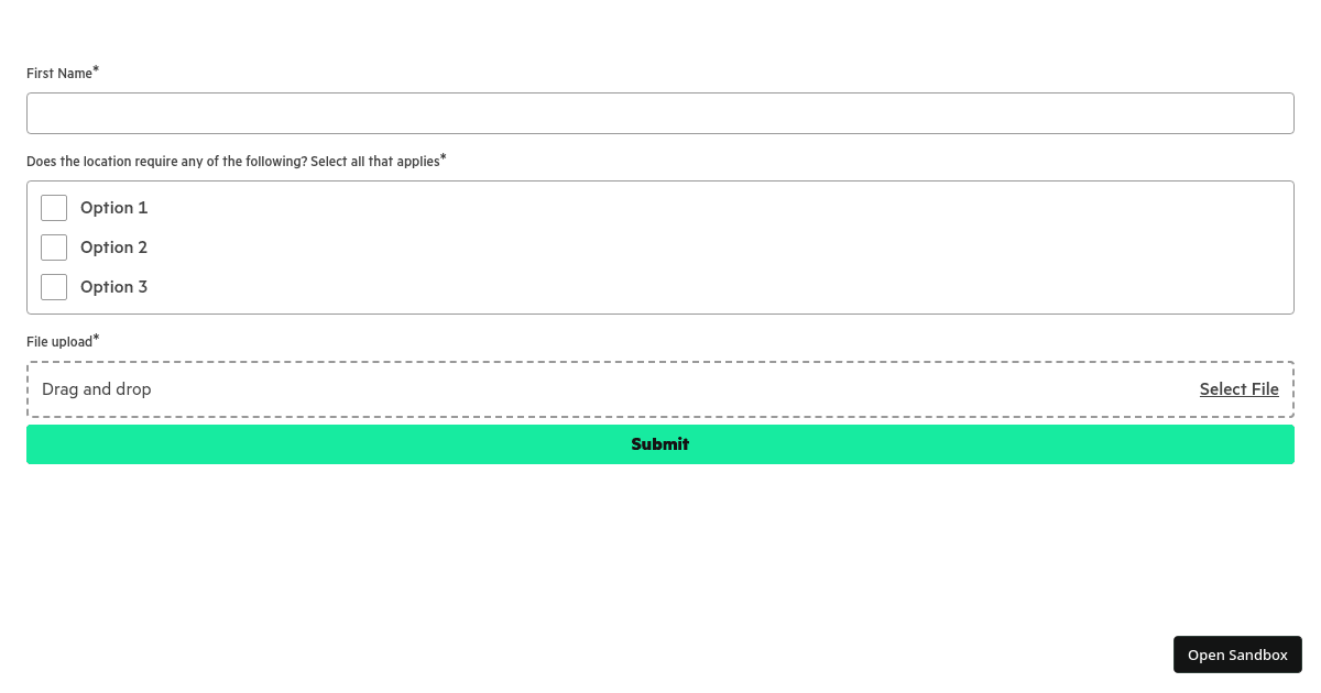 Form Validation - Codesandbox