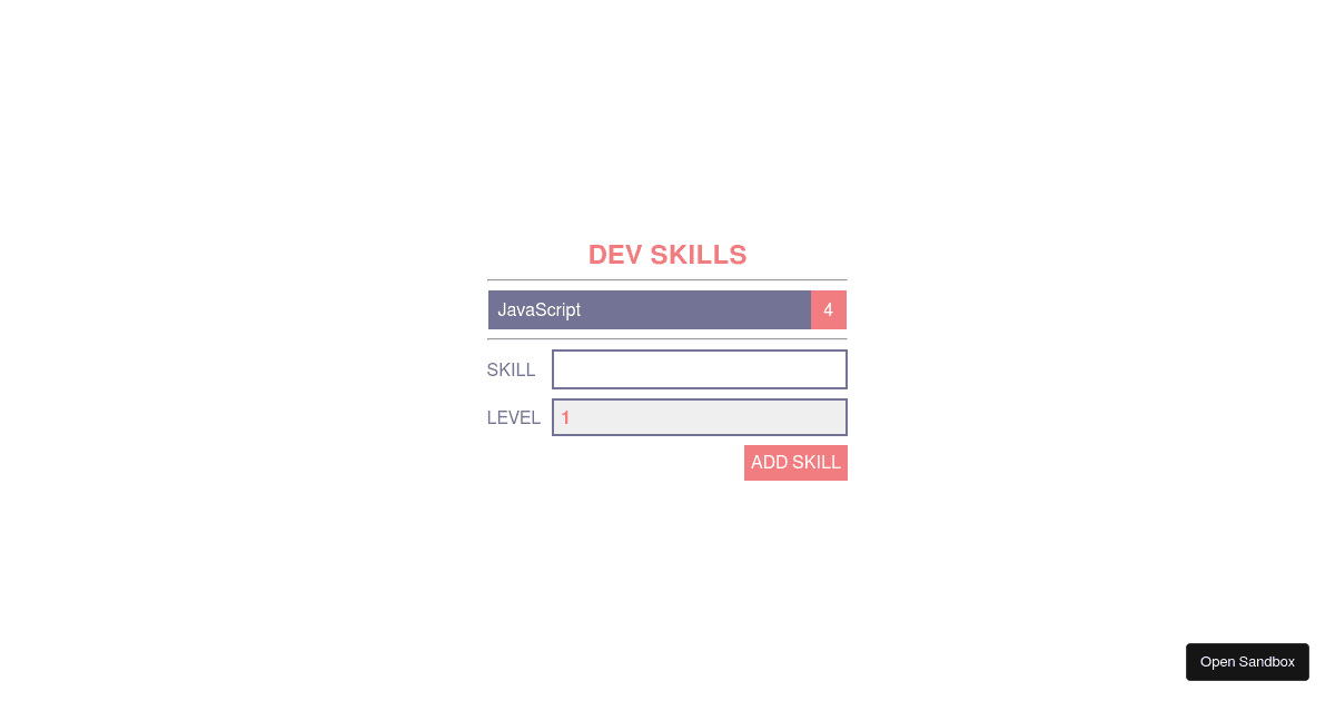 Handling Input - Codesandbox