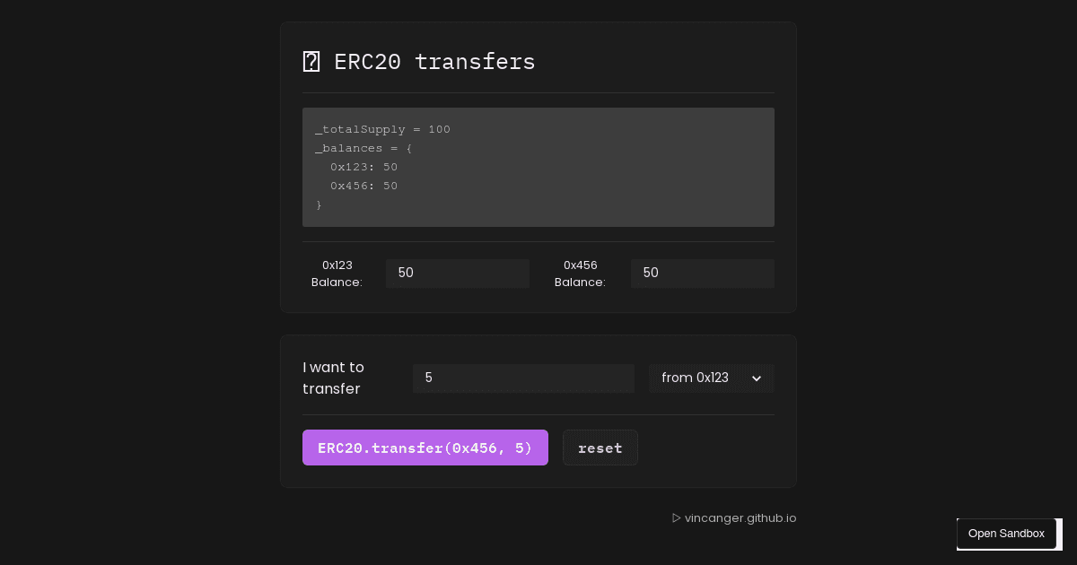 simple transfer - Codesandbox