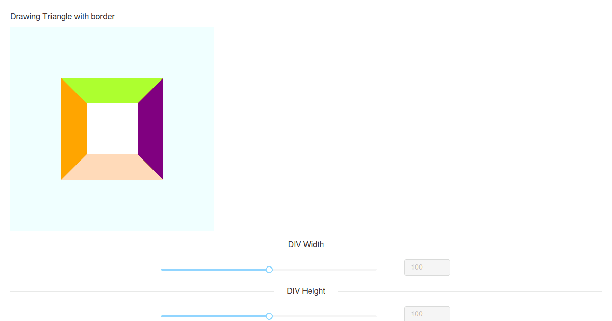 triangle with border - Codesandbox