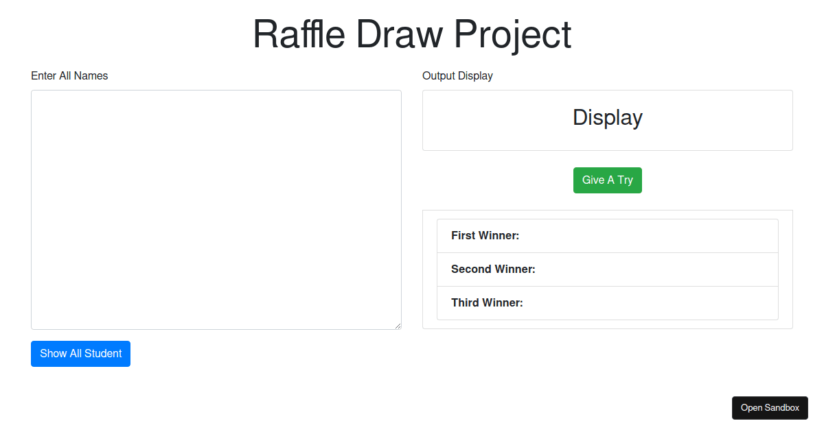 raffledraw Codesandbox