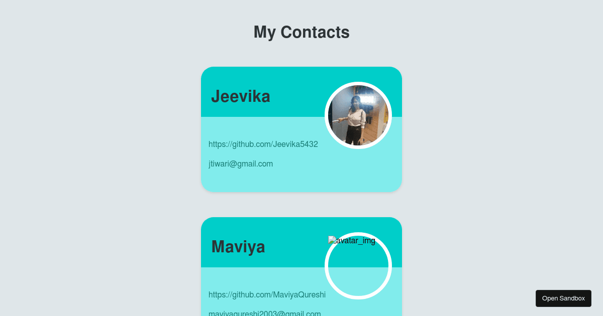 Mapping Components Completed (forked) - Codesandbox