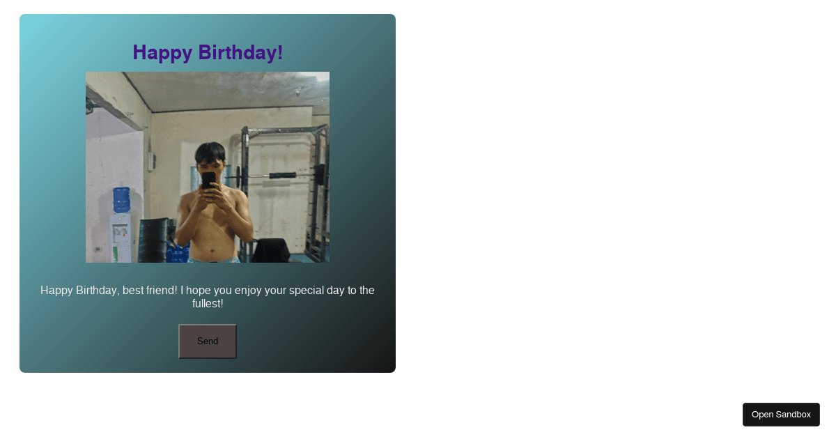 Greeting Card - Codesandbox