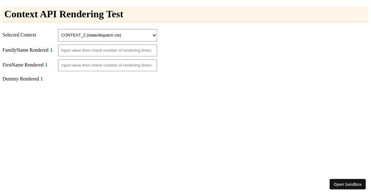 react-context-api-rendering-test - Codesandbox