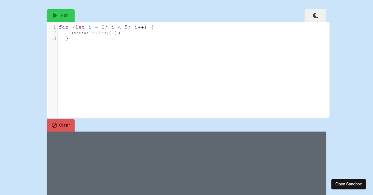 js-console-ide - Codesandbox
