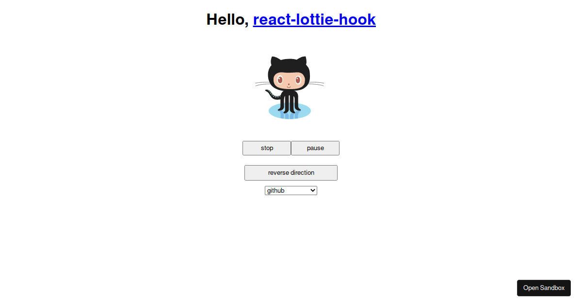 Lottie with Hooks - Codesandbox