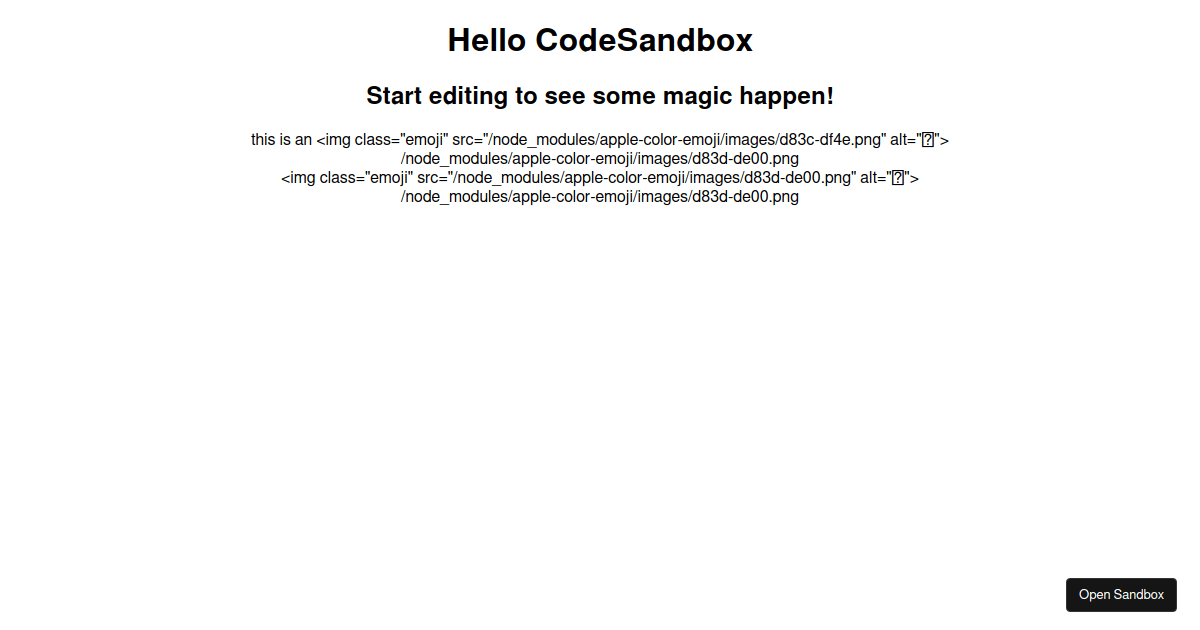 emoji reaction picker Codesandbox