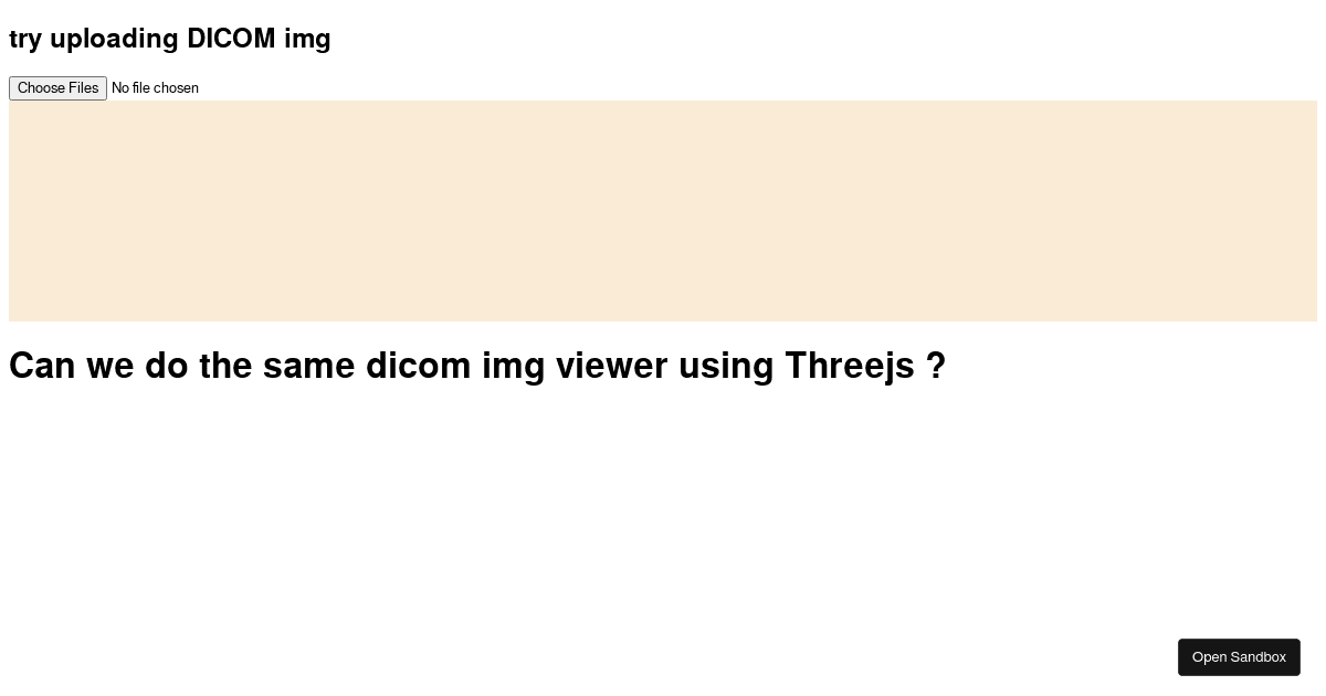Dicom img viewer using cornerstoneWADOImageLoader (forked) - Codesandbox
