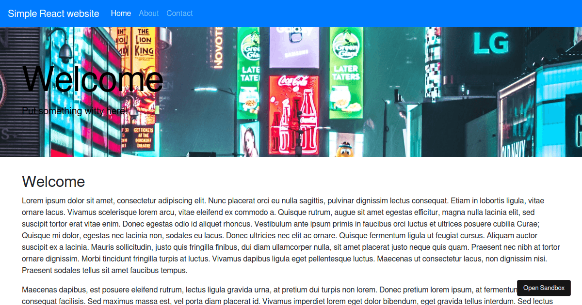 Simple React App (forked) - Codesandbox