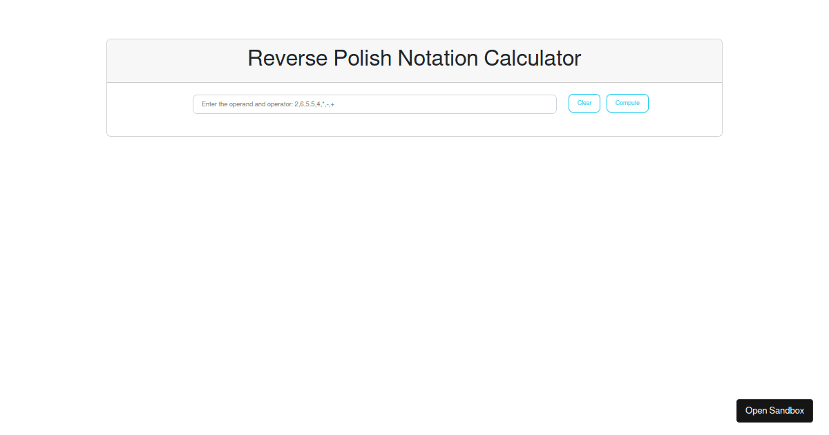 calculator - Codesandbox