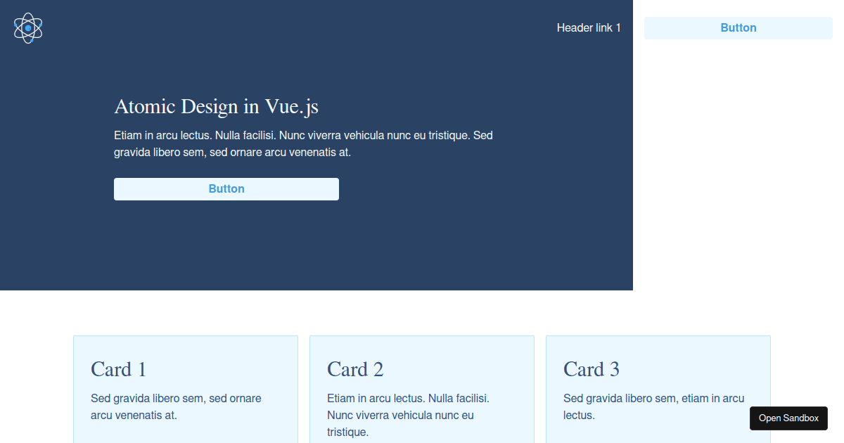 atomic-design-in-a-vuejs-app - Codesandbox