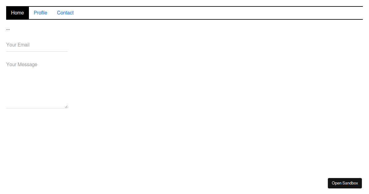 static website for bootstrap - Codesandbox