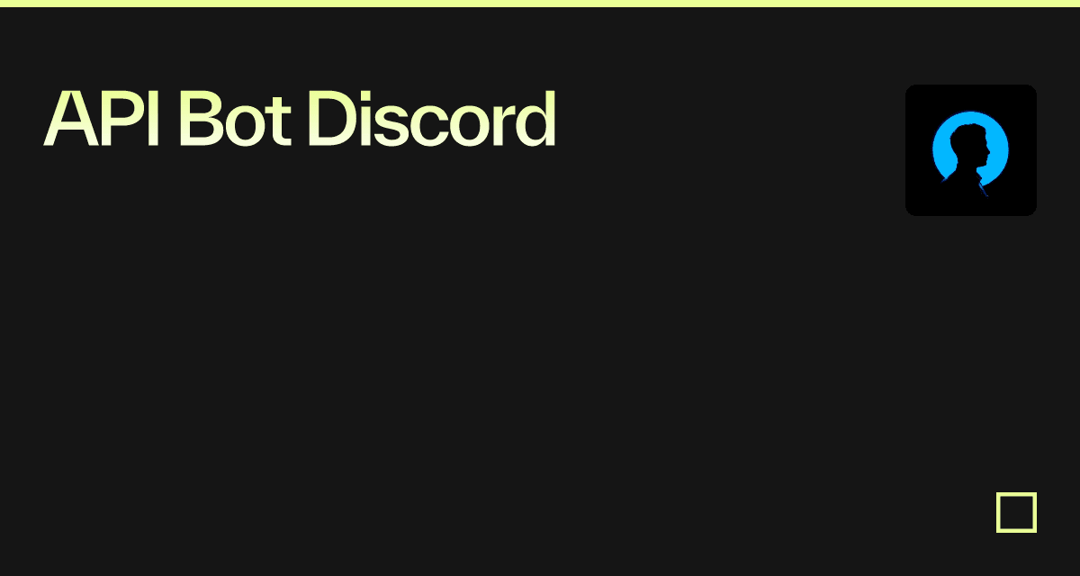 API Bot Discord - Codesandbox