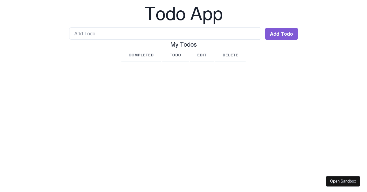 react - Codesandbox