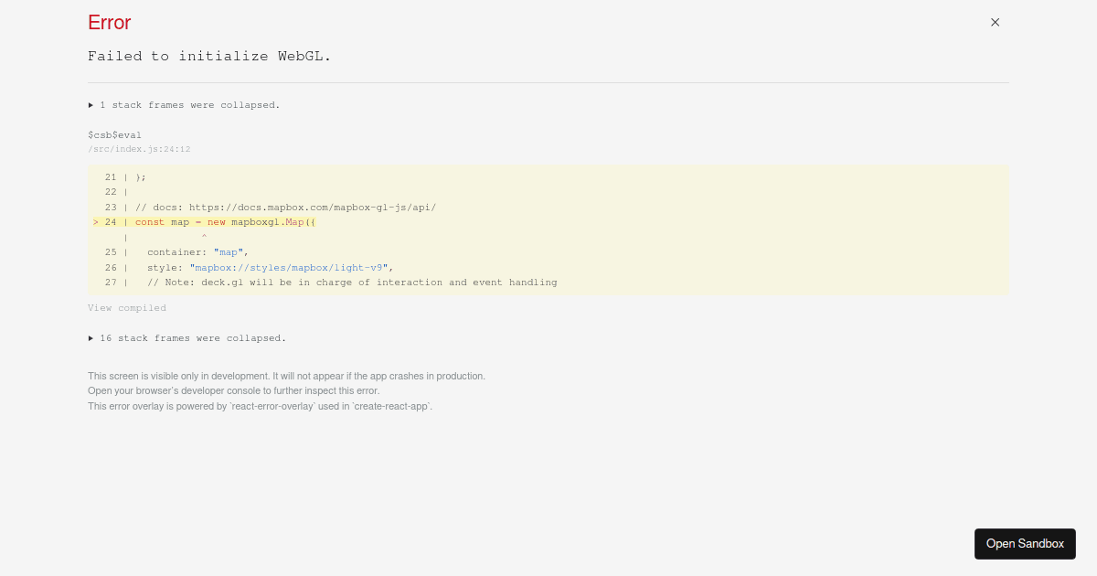 Canvas recorder & mapbox & deck.gl - Codesandbox