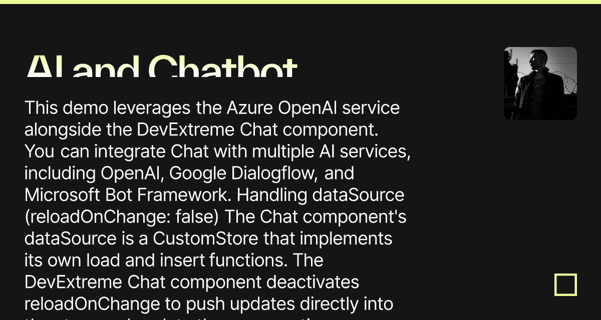 AI and Chatbot Integration (forked) - Codesandbox