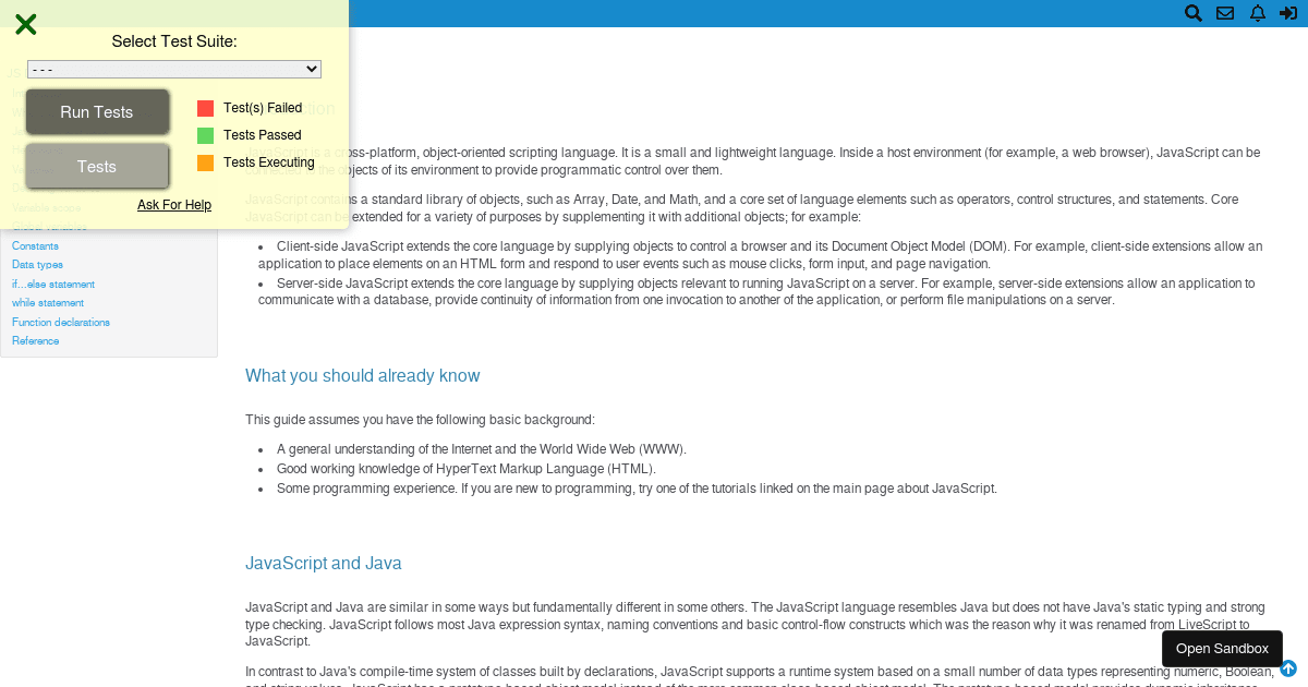 FreeCodeCamp Technical Documentation Page (forked) - Codesandbox