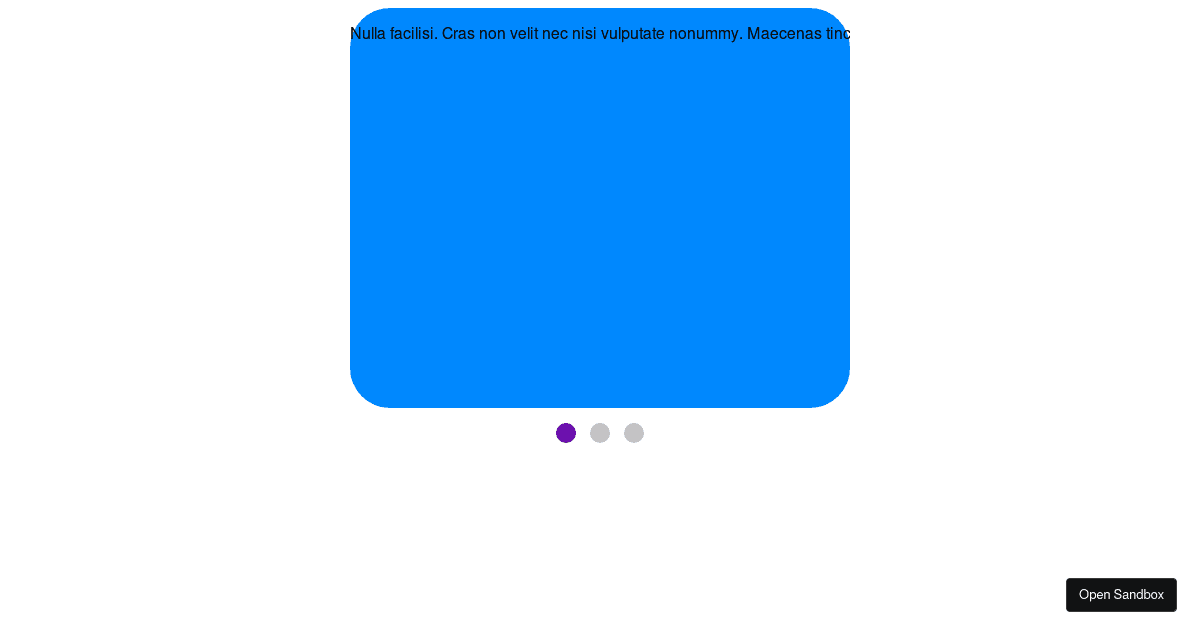 Auto-Playing Slideshow React (forked) - Codesandbox