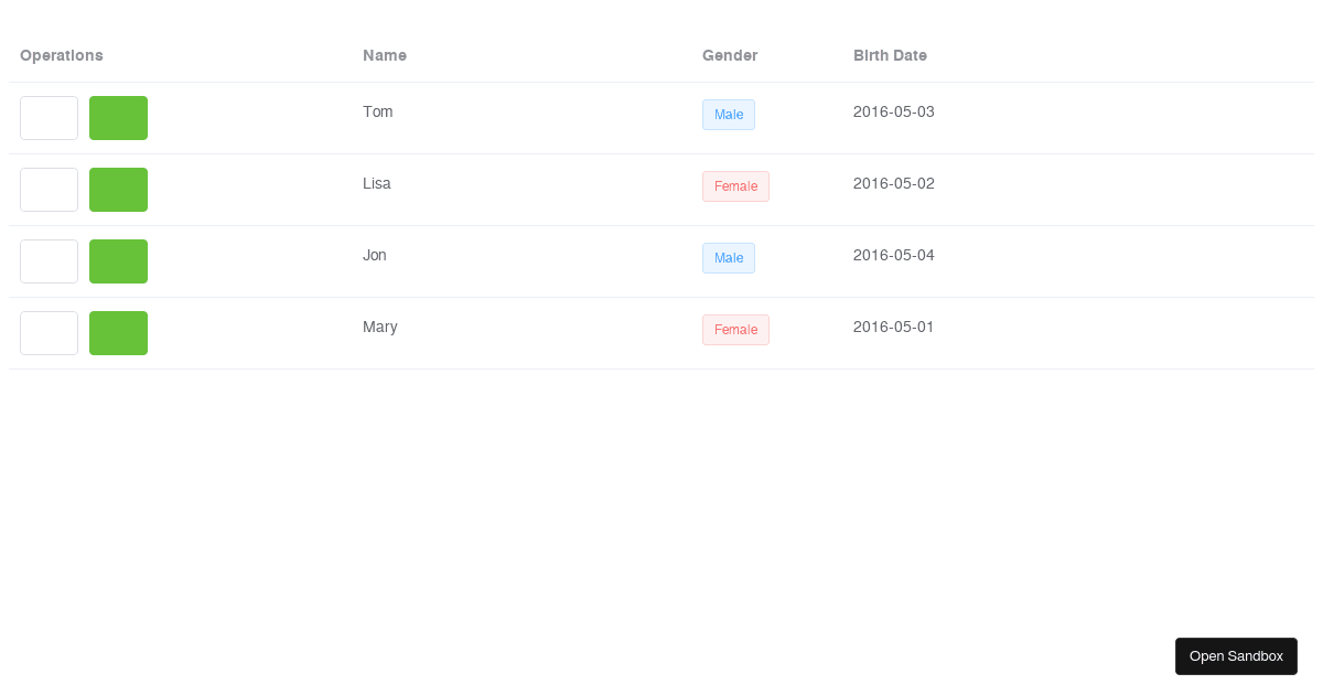 Editable table component (forked) - Codesandbox