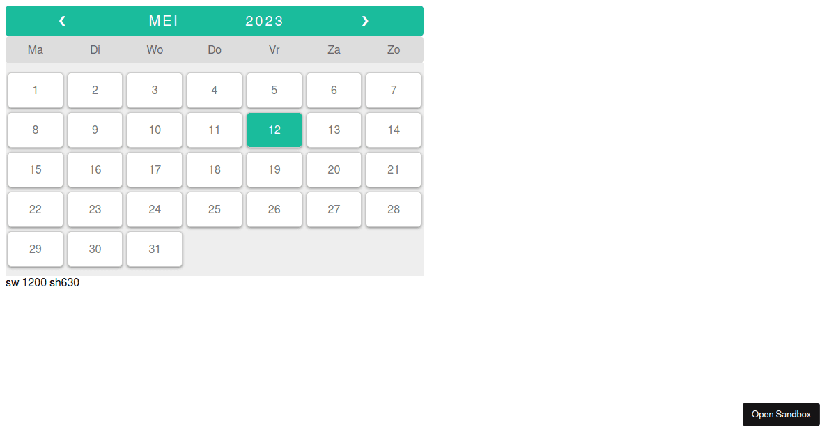 vanilla-js-month-calendar - Codesandbox