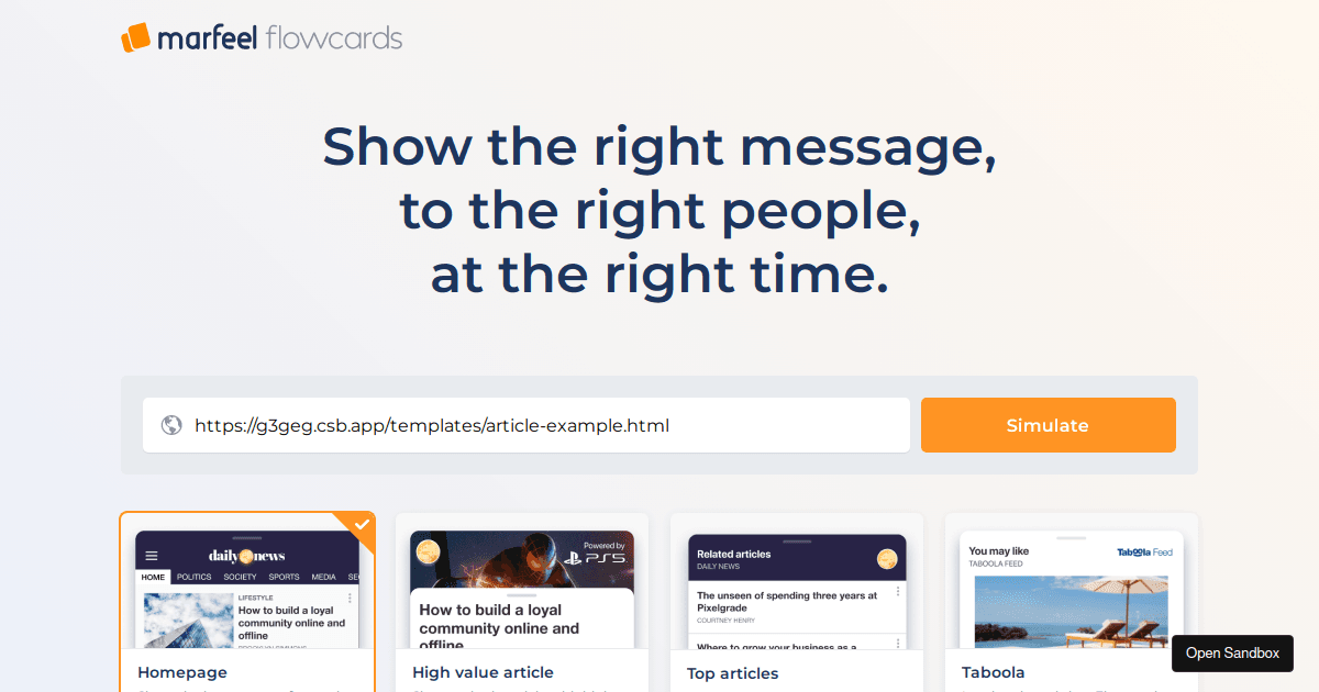 Flowcards Playground - Codesandbox