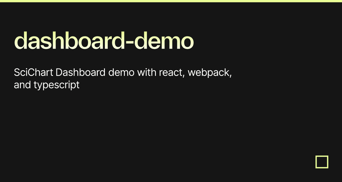 Dashboard demo codesandbox