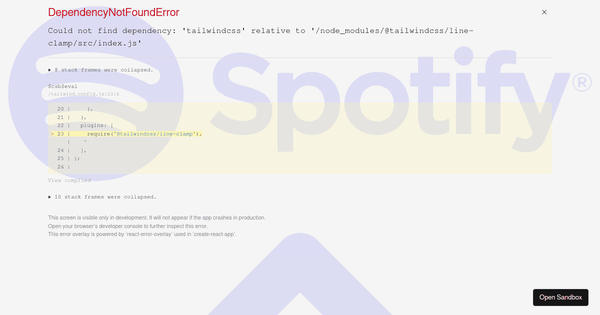 tailwindcss-spotify - Codesandbox