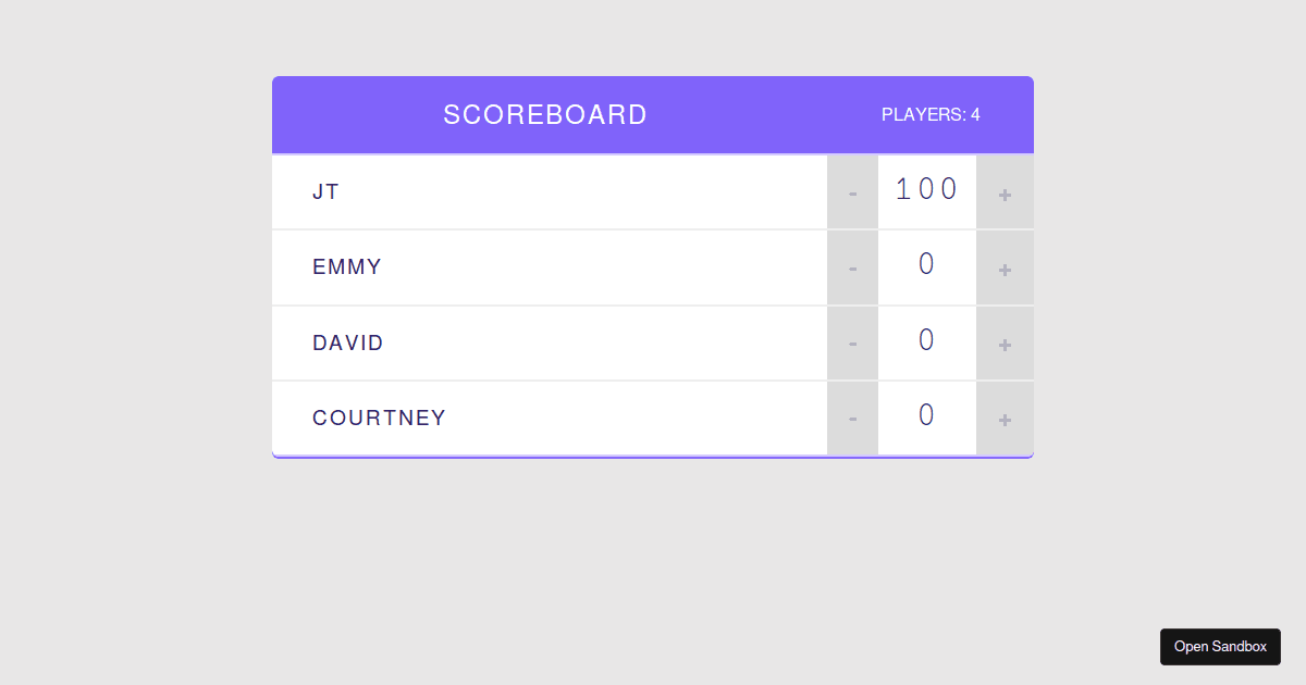 new-scoreboard - Codesandbox