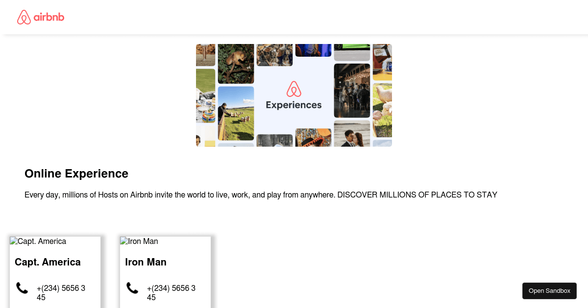 AirBnb Practice Codesandbox