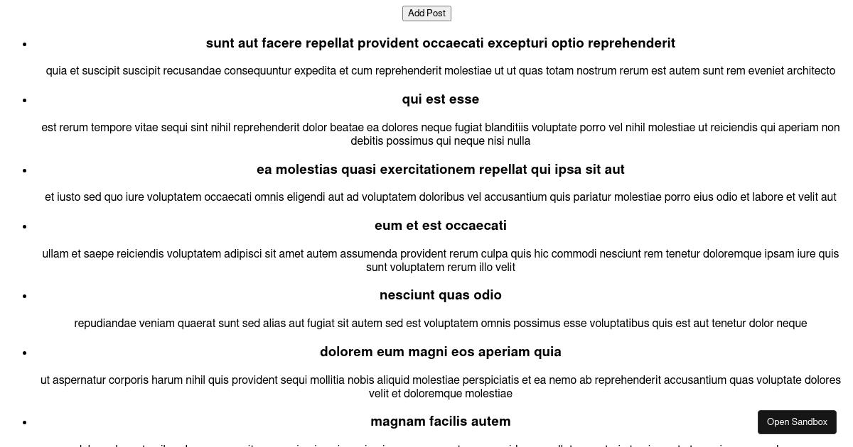 React useFetch custom hook with useReducer (forked) - Codesandbox