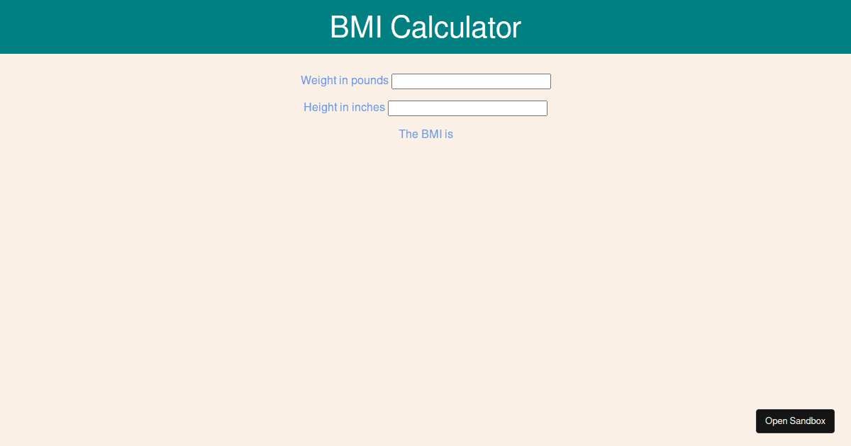 bmicalculator Codesandbox