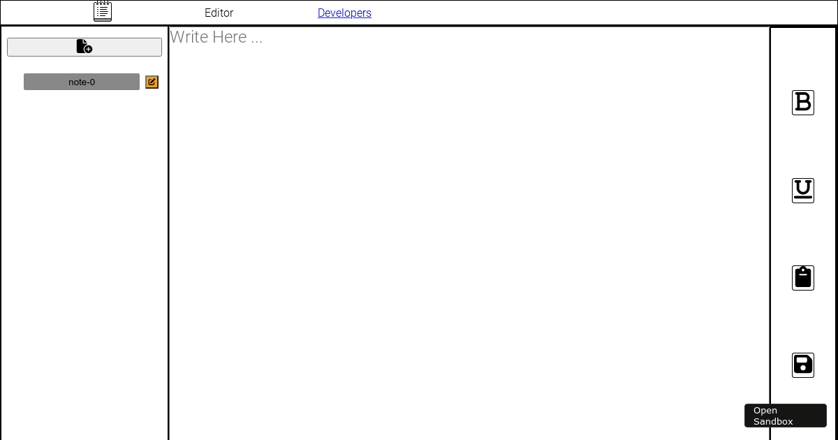 Notepad-app - Codesandbox