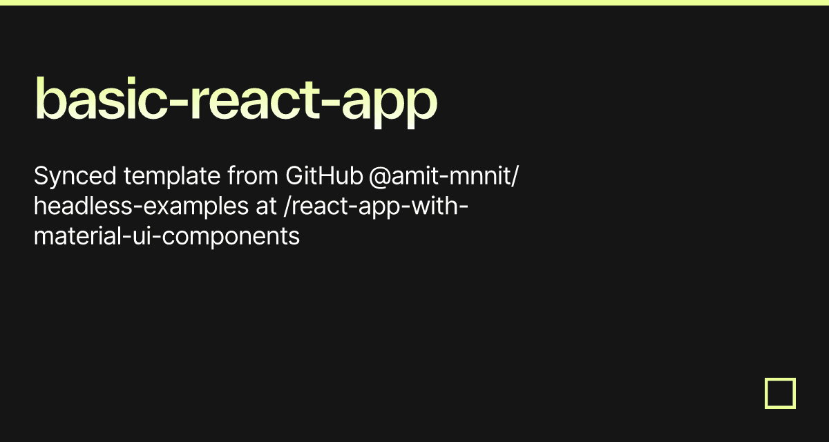 basic-react-app - Codesandbox