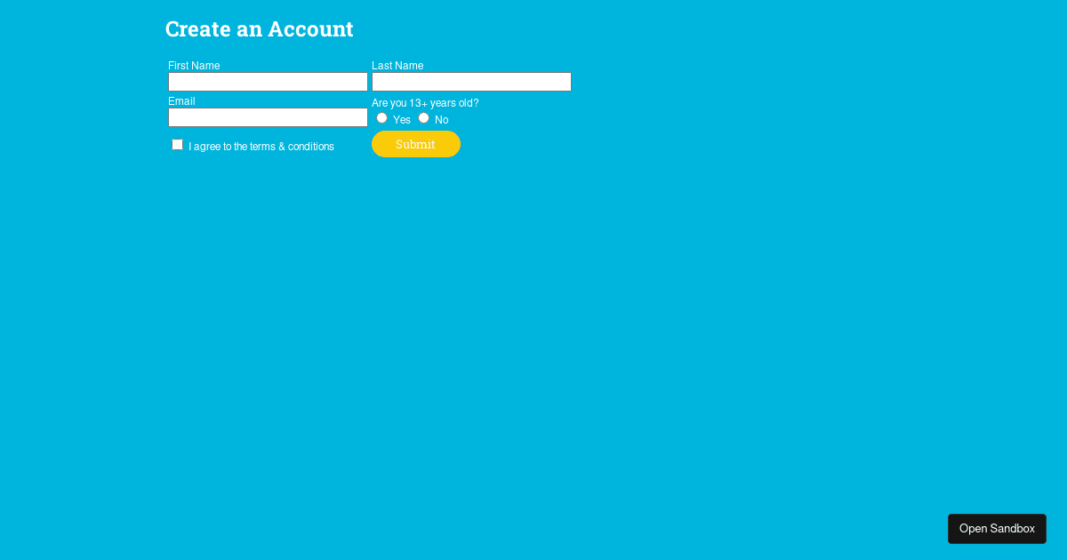 Forms-Practice - Codesandbox
