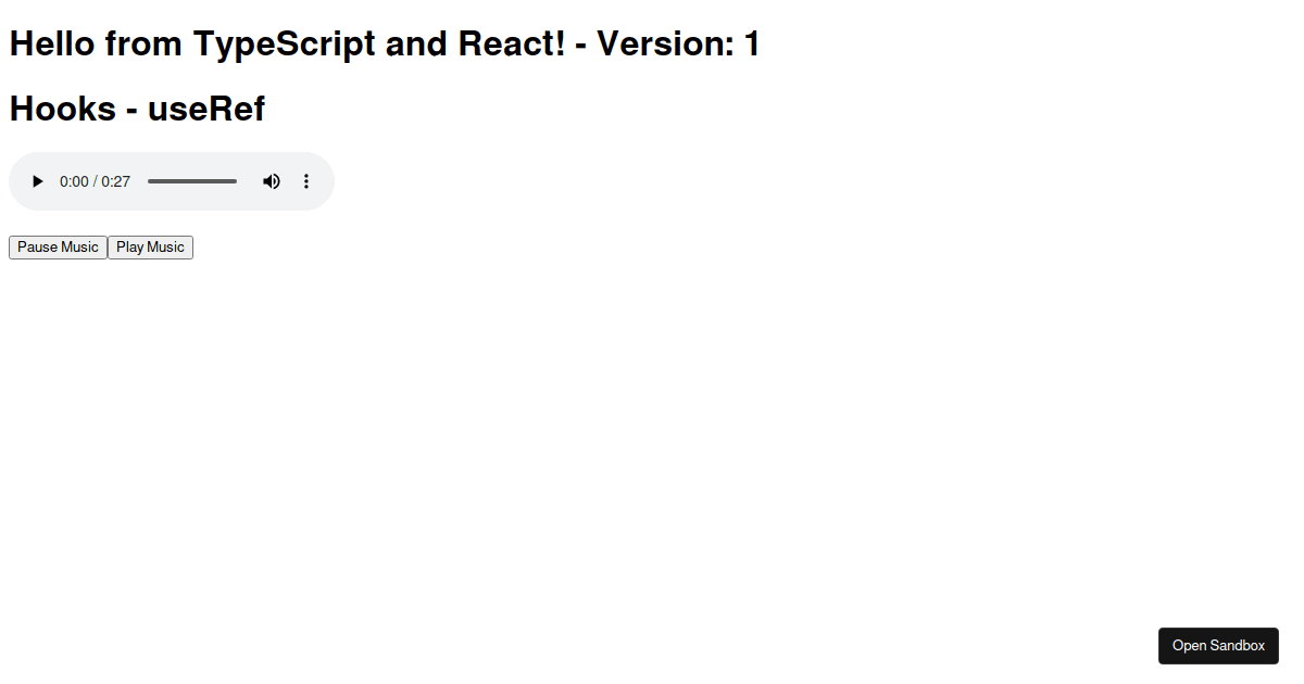 React Hooks - userRef - Codesandbox