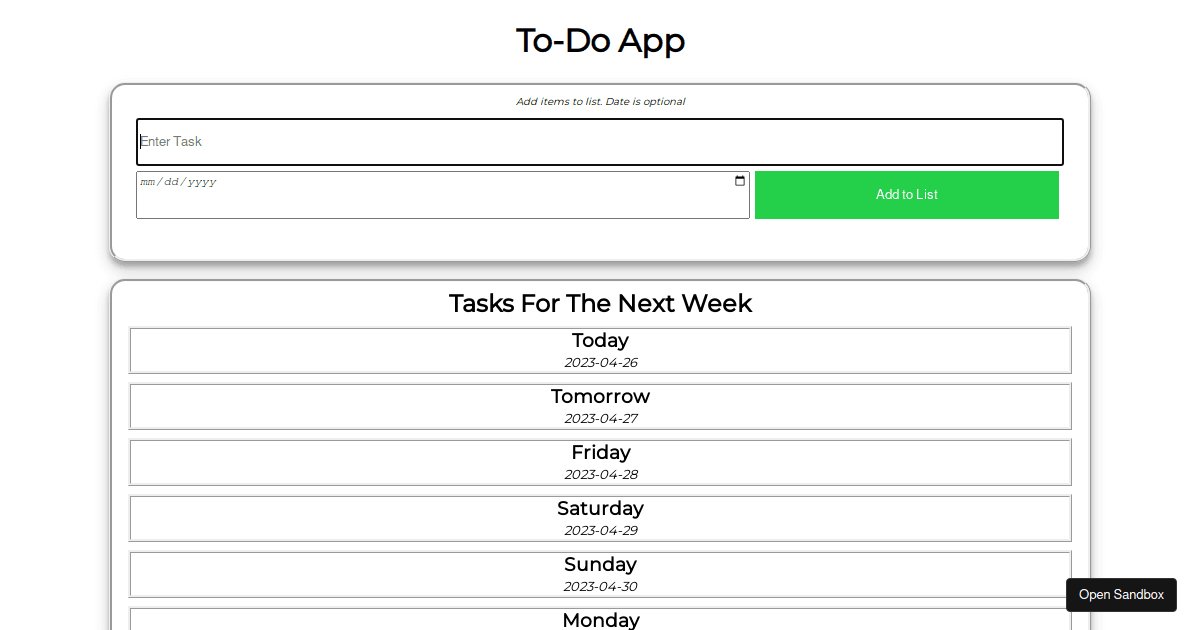 to-do-list - Codesandbox