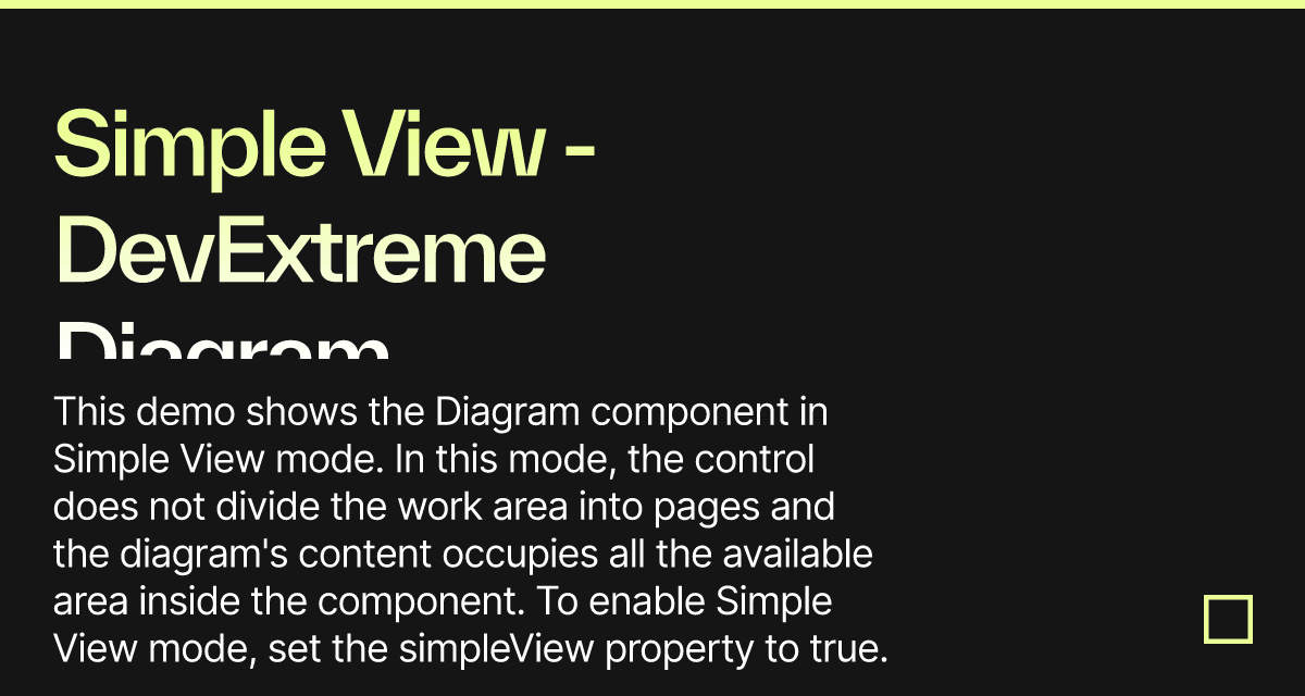 Simple View - DevExtreme Diagram - Codesandbox