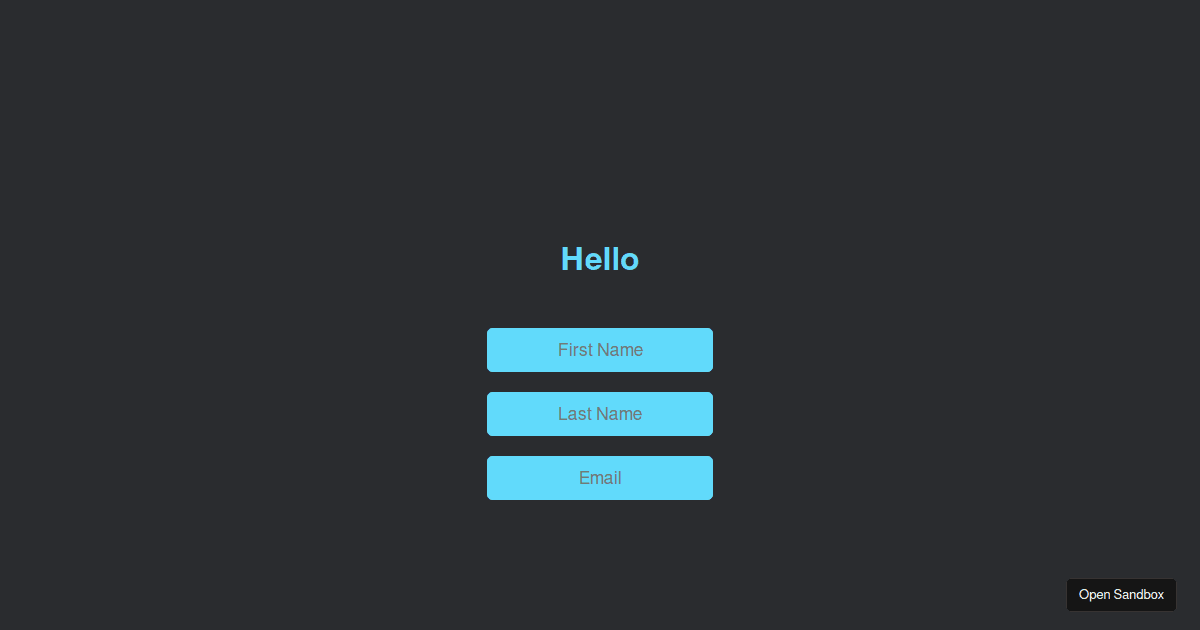 react-form - Codesandbox