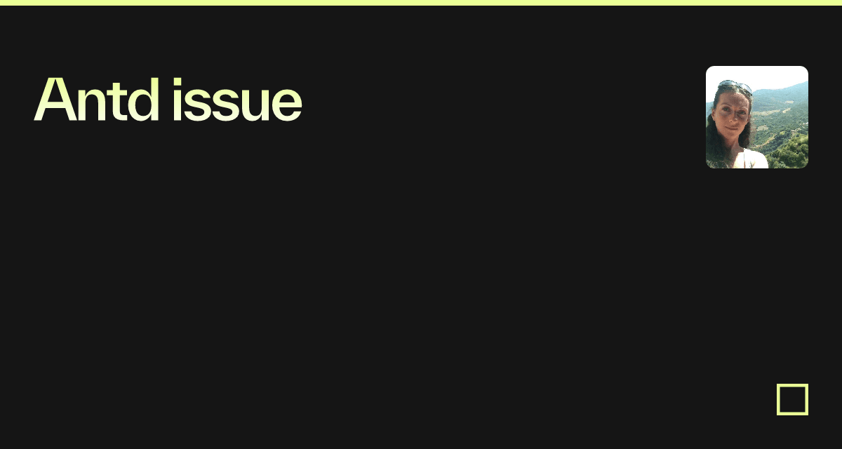 Antd issue - Codesandbox