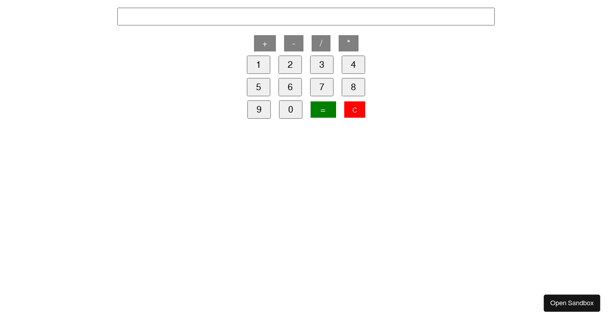 calculator - Codesandbox